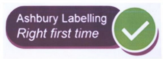 ASHBURY LABELLING RIGHT FIRST TIME logo