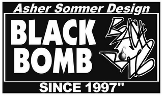 ASHER SOMMER DESIGN BLACK BOMB BLACK BOMB SINCE 1997" logo