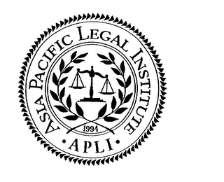 ASIA PACIFIC LEGAL INSTITUTE APLI 1994 logo