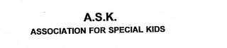 A.S.K. ASSOCIATION FOR SPECIAL KIDS logo