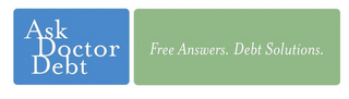 ASK DOCTOR DEBT FREE ANSWERS. DEBT SOLUTIONS. logo