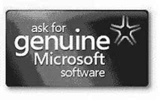 ASK FOR GENUINE MICROSOFT SOFTWARE logo