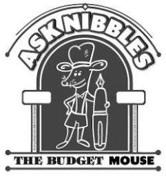 ASK NIBBLES THE BUDGET MOUSE logo