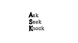 ASK SEEK KNOCK logo