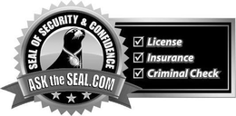 ASK THE SEAL.COM - SEAL OF SECURITY & CONFIDENCE LICENSE INSURANCE CRIMINAL CHECK logo