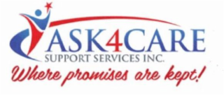 ASK4CARE SUPPORT SERVICES INC. WHERE PROMISES ARE KEPT! logo