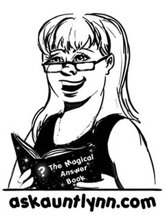 ASKAUNTLYNN.COM THE MAGICAL ANSWER BOOK logo