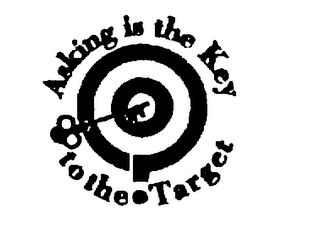 ASKING IS THE KEY TO THE TARGET logo