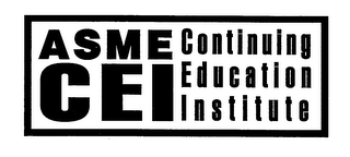 ASME CEI CONTINUING EDUCATION INSTITUTE logo