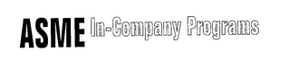 ASME IN-COMPANY PROGRAM logo