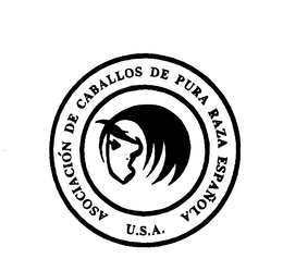 ASOCIACION DE CABALLOS DE PURA RAZA ESPANOLA U.S.A. logo