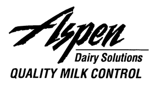 ASPEN DAIRY SOLUTIONS QUALITY MILK CONTROL logo
