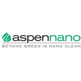 ASPENNANO BEYOND GREEN IS NANO CLEAN logo