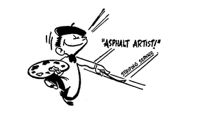 "ASPHALT ARTIST!" STRIPING SERVICE logo