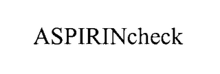 ASPIRIN CHECK logo