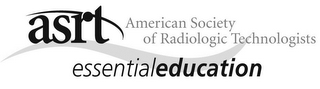 ASRT AMERICAN SOCIETY OF RADIOLOGIC TECHNOLOGISTS ESSENTIAL EDUCATION logo