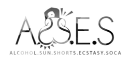 ASS.E.S ALCOHOL.SUN.SHORTS.ECSTASY.SOCA logo