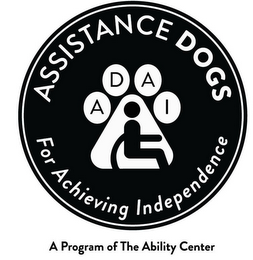 ASSISTANCE DOGS FOR ACHIEVING INDEPENDENCE ADAI A PROGRAM OF THE ABILITY CENTER logo