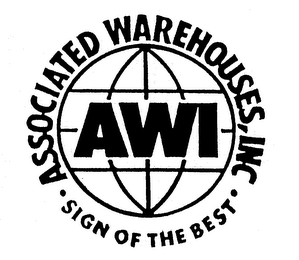 ASSOCIATED WAREHOUSES, INC. SIGN OF THEBEST AWI logo
