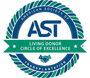 AST AMERICAN SOCIETY OF TRANSPLANTATION LIVING DONOR CIRCLE OF EXCELLENCE logo