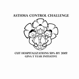 ASTHMA CONTROL CHALLENGE CUT HOSPITALIZATIONS 50% BY 2015! GINA 5 YEAR INITIATIVE logo