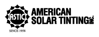 ASTIC AMERICAN SOLAR TINTING INC. SINCE 1958 logo