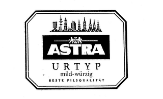 ASTRA URTYP MILD-WURZIG BESTE PILSQUALITAT logo