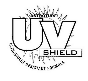 ASTROTURF UV SHIELD ULTRAVIOLET RESISTANT FORMULA logo