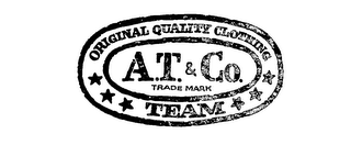 A.T. & CO. ORIGINAL QUALITY CLOTHING TEAM logo
