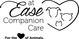AT EASE COMPANION CARE FOR THE LOVE OF ANIMALS logo