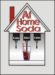AT HOME SODA COLA DIET LIME logo