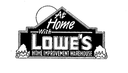 AT HOME WITH LOWE'S HOME IMPROVEMENT WAREHOUSE logo