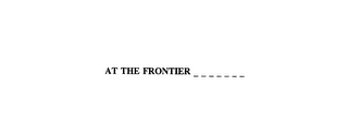AT THE FRONTIER----- logo