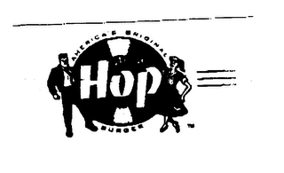 AT THE HOP AMERICA'S ORIGINAL BURGER logo