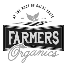 AT THE ROOT OF GREAT TASTE EST. 1983 FARMERS ORGANICS logo