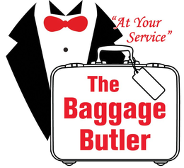 "AT YOUR SERVICE" THE BAGGAGE BUTLER logo