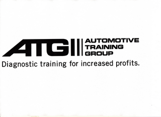 ATG AUTOMOTIVE TRAINING GROUP DIAGNOSTIC TRAINING FOR INCREASED PROFITS. logo