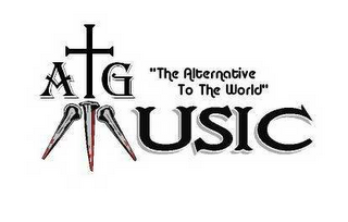 ATG MUSIC "THE ALTERNATIVE TO THE WORLD" logo