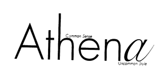 ATHENA COMMON SENSE UNCOMMON STYLE logo