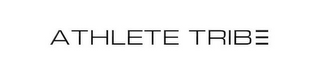ATHLETE TRIBE THE THREE " - " "-" "-" REPRESENT THE "E" IN "TRIBE" logo