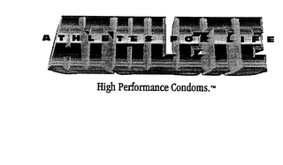 ATHLETES FOR LIFE HIGH PERFORMANCE CONDOMS logo