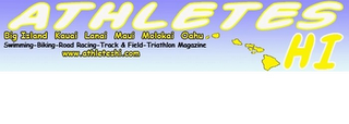 ATHLETES HI BIG ISLAND KAUAI LANAI MAUI MOLOKAI OAHU SWIMMING - BIKING - ROAD RACING - TRACK & FIELD - TRIATHLON MAGAZINE WWW.ATHLETESHI.COM logo