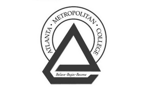 ATLANTA METROPOLITAN COLLEGE BELIEVE BEGIN BECOME logo