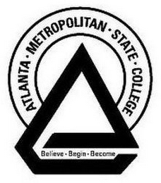 ATLANTA · METROPOLITAN · STATE · COLLEGE BELIEVE · BEGIN · BECOME logo