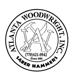 ATLANTA WOODWRIGHT, INC. SABER HAMMERS (770) 621-0942 SINCE 1985 logo