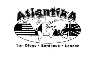 ATLANTIKA, SAN DIEGO BORDEAUX LONDON logo