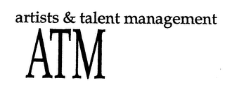 ATM ARTISTS & TALENT MANAGEMENT logo