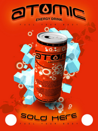 ATOMIC ENERGY DRINK SOLD HERE logo