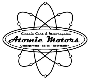 ATOMIC MOTORS CLASSIC CARS & MOTORCYCLES CONSIGNMENT - SALES - RESTORATION logo