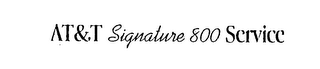 AT&T SIGNATURE 800 SERVICE logo